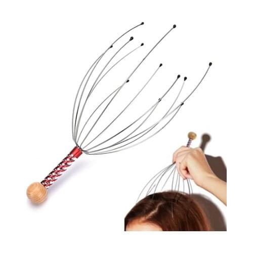 Head Massager Neck Relax Massage Octopus Scalp Stress Relax Whole Body Spa Promote Blood Circulation Eliminate Muscle Tension