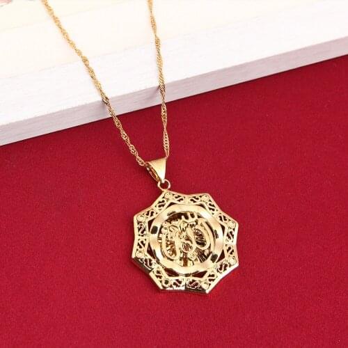 Islam Allah Pendant Chain For Men Jewelry Arabic Necklace Classic Muslim Gift