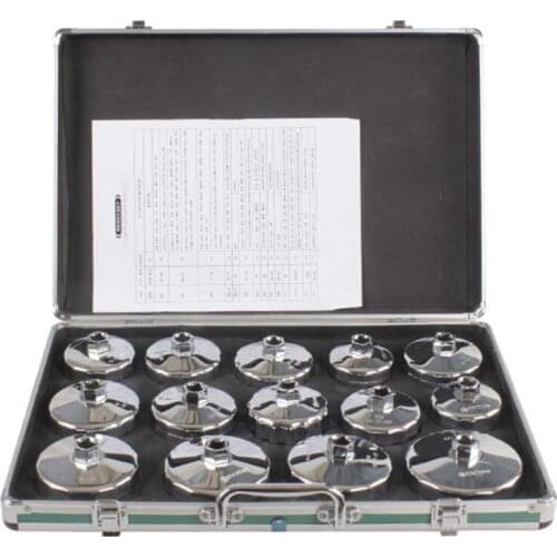 Steel 14pcs Bowl Type Filter Wrench Kit Oil Filter Cap Wrench Set