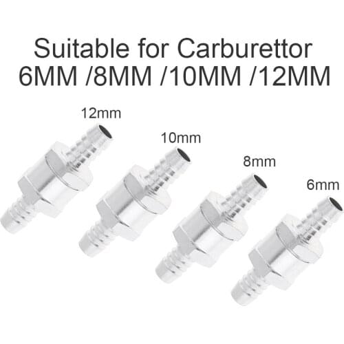 New 1 pcs 6mm /8mm /10mm /12mm Non-Return One Way Air Fuel Oil Check Valve Petrol Diesel Accessery Fit for Fuel/ Water/ Marine