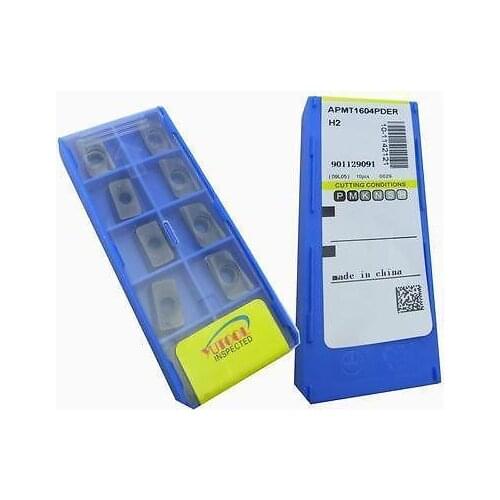 New 10PCS Square APMT1604DER H2 Milling Carbide Insert CNC Milling Insert