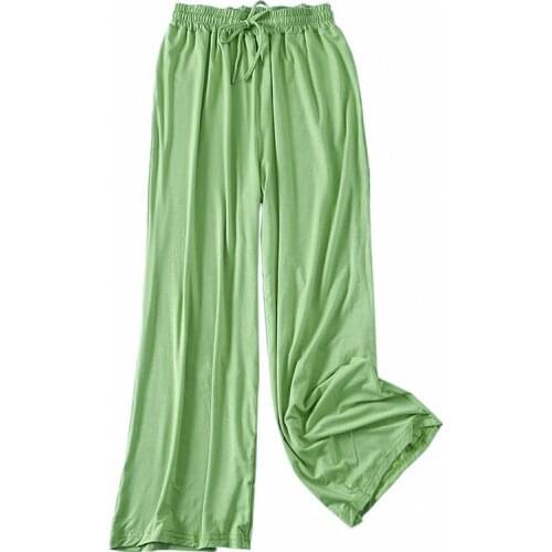 Spring Autumn New Women Bottoms Sexy Solid Modal Lounge Wear Loose Ladies Pajama Pants Casual Sleepwear Pyjama Femme Homewear