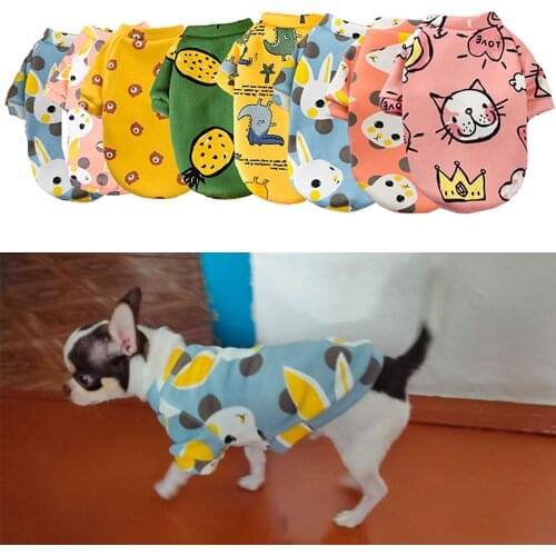 Pet Clothes Dog Costume Cute Printed Dog Hoodies Soft Fleece Coat and Jacket for Small Dog Puppy Pullover Sweatshirt Cat Sweater