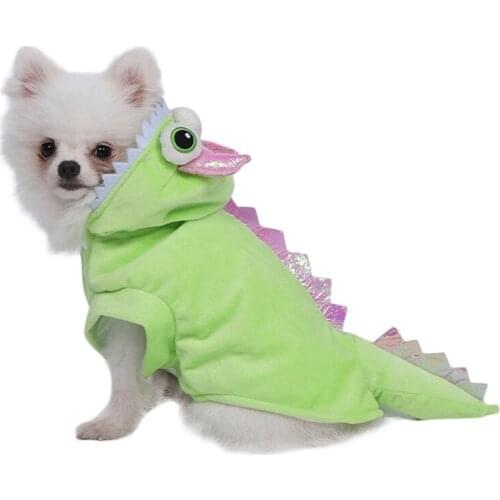 Pet Cosplay Transfiguration Clothes Funny Dinosaur Dog Clothes Halloween Christmas Hoodie Winter Jumpsuits For S-XL Dog