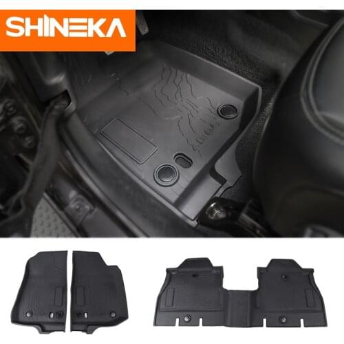 SHINEKA Original Rubber Floor Mats for Jeep Wrangler JL 2018-2021 Rear Floor Mat Pad Liner Carpets For Jeep Wrangler Sahara JL