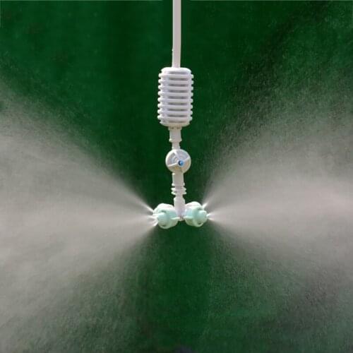 Hanging Anti Drip Misting Nozzle Cross Atomizing Nozzle Fog WATER SPRAY To Greenhouse Drip Irrigation System With 4 Fittings