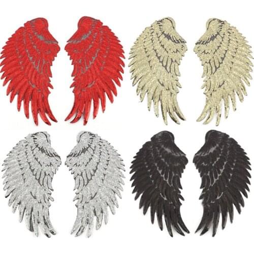 Sew On Appliqued Embroidered Iron On Patches For Clothe Multi Color Wing Patch Fashion Sequined DIY T-Shirt Accessories Sticker