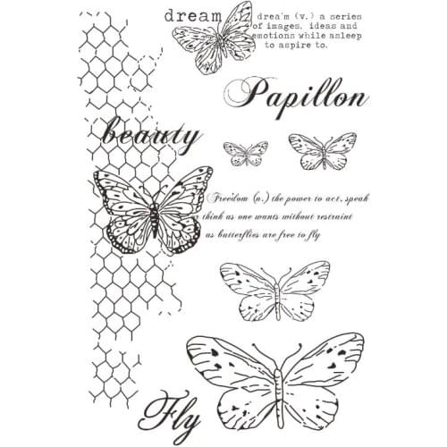 Butterfly Clear Stamp Or stamp for DIY Scrapbooking/Card Making/Kids Fun Decoration Supplies A2073
