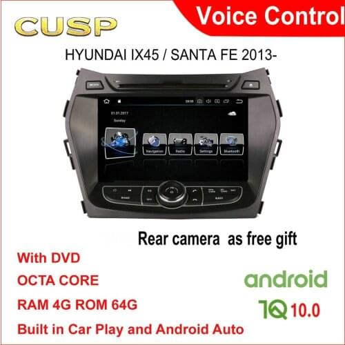 CUSP Android 10.0 Car dvd player for Hyundai Santa fe 2013 2014 2015 2016 2017 2018 ix45 2 Din Car Radio gps stereo Multimedia