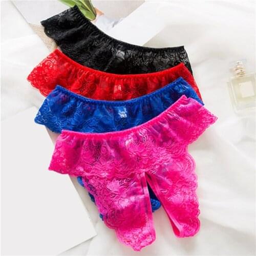 Sexy Open Crotch Panties New Womens Sexy Lingeries Female Crotchless Underwear High Quality Ladys Lace Briefs