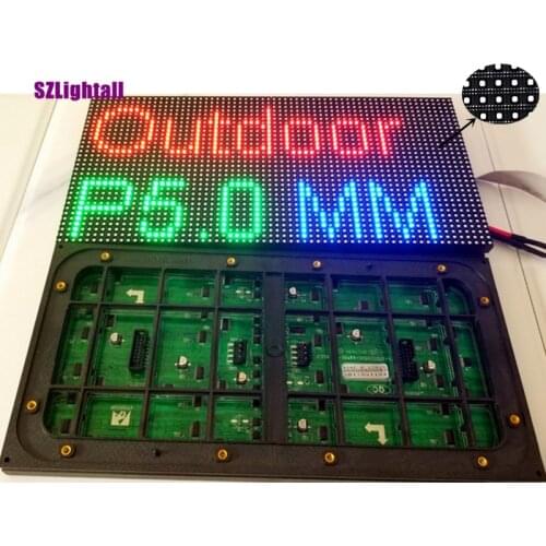 LED Matrix P5 Outdoor Screen 320x160mm 64x32Pixel 1/8 Scan SMD2727 RGB HUB75 Full Color LED Display