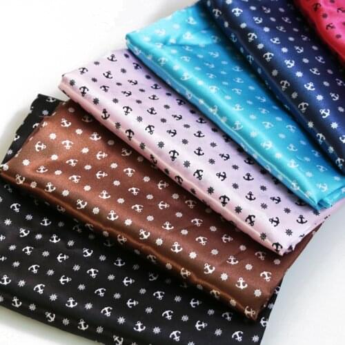 Anchor Print Fabrics Jacket Linings,Bag Lining,Curtains,Scarfs,Diy Material Satin