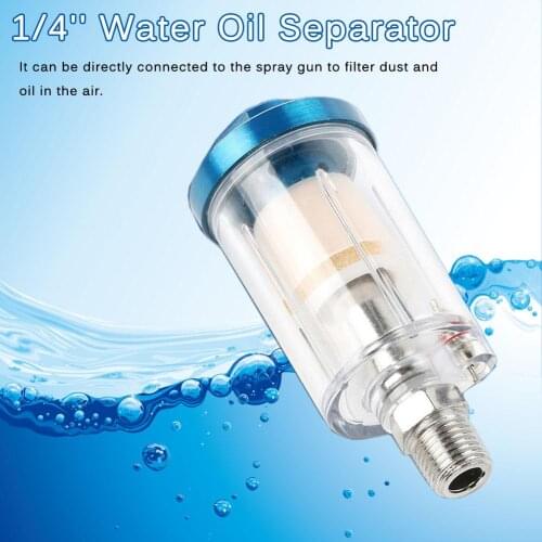 1/4'' Water Oil Separator Inline Air Hose Filter Moisture Trap For Compressor Spray Moisture Sprayer Spray Paint Tool