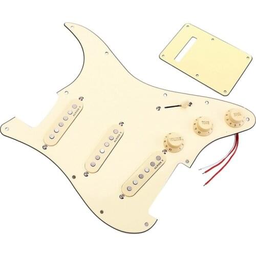 Loaded Prewired SSS Alnico 5 Alnico V HOT Pickups Pickguard Set for Strat Guitar