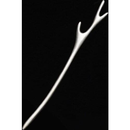 Silver 925 Jewelry Thai Silver Handmade Antlers Hair Stick For Women Long Hair Jewelry Fashion Premium Accessories