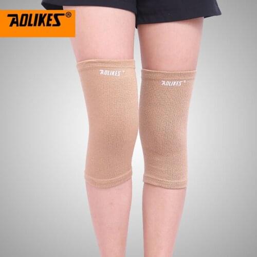 1Pair Elastic Sports Leg Knee Support Brace Wrap Protector Knee Pads Sleeve Cap Patella Guard Volleyball Knee