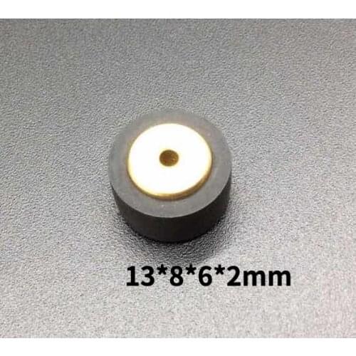 1PC copper 13*8*6*2mm retractor wheel belt pulley rubber audio pressure recorder cassette deck pinch roller tape Stereo player