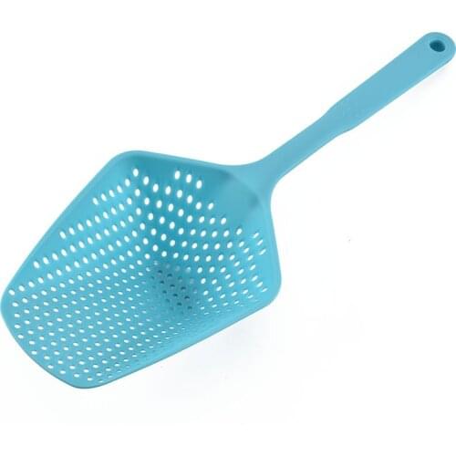 1PC Nylon Strainer Scoop Colander Kitchen Accessories Gadgets Drain Veggies Water Scoop Gadget Cooking Tools Black
