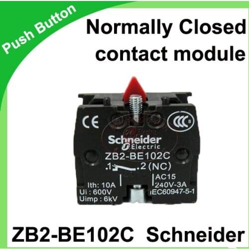 10Pcs CONTACT BLOCK FOR PUSH BUTTONS & SWITCH NORMALLY Closed ZB2-BE102C