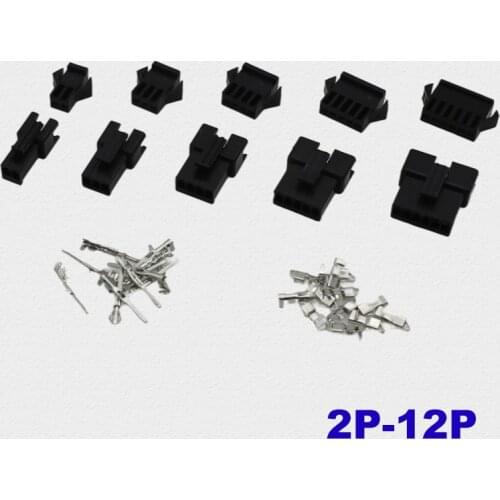 20sets/lot connectorsSM2/3/4/5/6/7/8/9/10/11/12 Pin Pitch 2.54MM Female and Male Housing terminals SM-2P SM-2R JST SM2.54