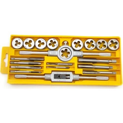 20 Piece Set Screw Tap Die Set Metric Tap Tapping Tools