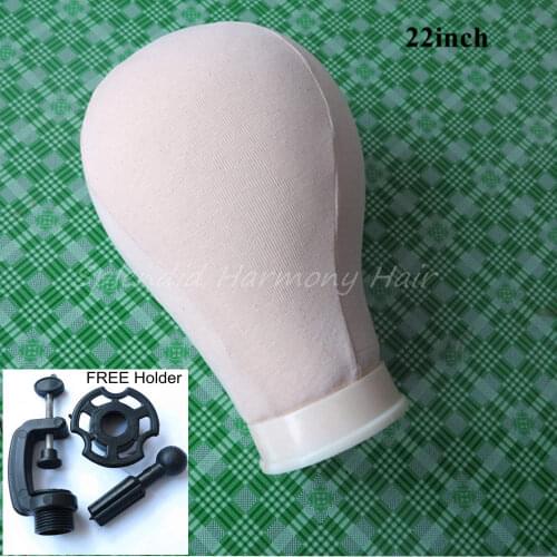 22'' Canvas Block Head For Hair Extension lace wigs Making and Display Styling mannequin Manikin Head 21"/22"/23"/24"/25"