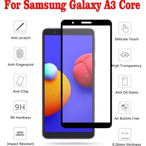 3D Full Glue Tempered Glass For Samsung Galaxy A3 Core Full screen Cover Screen Protector Film For Samsung Galaxy SM-A013G