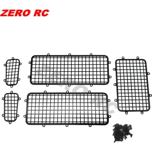 5PCS FULL METAL Window Mesh Protective Net Skid Plate FOR 1/10 TRAXXAS TRX-4 LAND ROVER Guard Upgrade