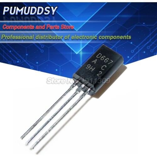50PCS 2SD667 D667 TO-92L TO92 Transistors IC