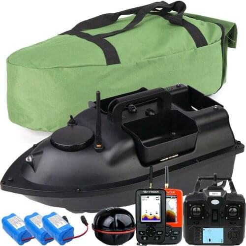 500M GPS RC Bait Boat Carp Fishing Bait&Hook Post Toy Boat 3 Independent Ejection Hoppers GPS Fishfinder Sonar Sensor Handbag
