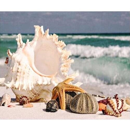 5d diamond painting sea shells embroidery mosaic art diamond dotz diy rhinestone picture puzzle tapestry wall decor stickers