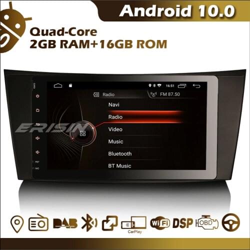 8" Car Radio Autoradio Android 10.0 GPS DAB FM DSP CarPlay Bluetooth OBD WiFi DVR for Mercedes-Benz CLS/G/E Class W219 W463 W211