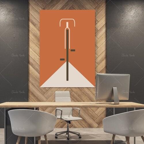 Bauhaus Style minimalist Bicycle Wall Art poster print