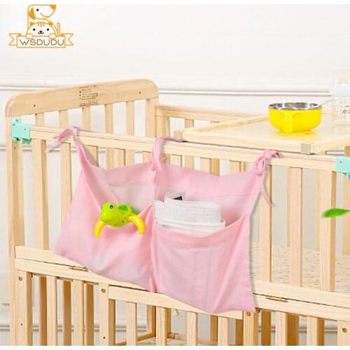 Baby Crib Hanging Storage Bags Newborn Diaper Clothing Sundries Bedside Nursery Toys Organizers Infant Toddler Bed Bedding Pouch