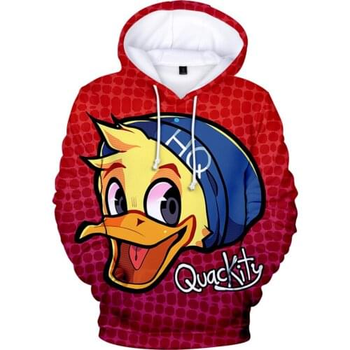 Hot Sale New Quackity 3D Hoodie Fashion Boys/girls Hoodies Sportswear Kids Hooded Hip Hop Women/Men Tops Quackity C Kids Clothes