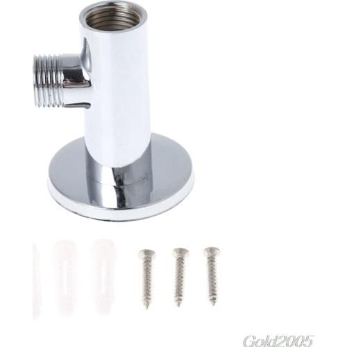Chrome Shower Arm Flange Holder Brass Hose Connector Wall Mount Suction Cup New G25 Whosale&DropShip