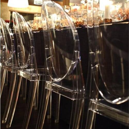 Creative Transparent Chair Plastic Crystal Chair Net Red Devil Ghost Chair Wedding Makeup Chair Acrylic Nordic Dining Chair