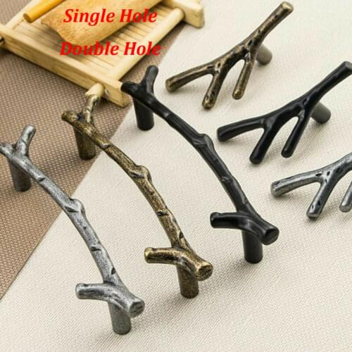Zinc Alloy Furniture Handle Drawer Pulls Tree Branch Door Handles Twig Kitchen Cabinet Knobs and Handles Wardrobe Closet