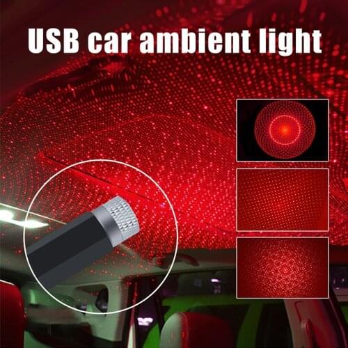 MINI 3 In 1 Car Roof Star Sky Lamp 4 Patterns Laser Projector Light USB Plug DJ Disco Stage Lighting Effect Atmosphere Lights