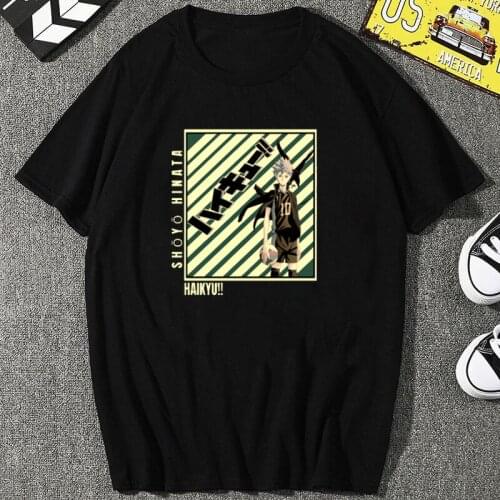 Fashion Manga New Oya Oya Oya Haikyuu Men T Shirt Fly High VollyBall Anime Bokuto Shoyo Cartoon Graphic Loose Casual Tees Male
