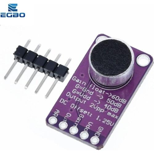 MAX9814 Microphone AGC Amplifier Board Module Auto Gain Control for Arduino Programmable Attack and Release Ratio Low THD