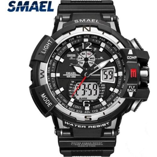 Smael Digital Watch Men 1376 Mens Watches Top Brand Luxury LED Electronic Quartz Watch Military Sport Clock relogio masculino