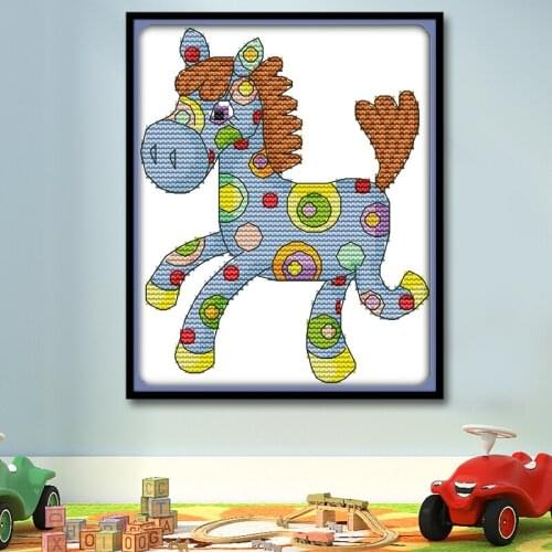 Colorful animals patterns Cross Stitch Kits bordado cruz decoration for kids' room chinese embroidery animal crossing Needlework