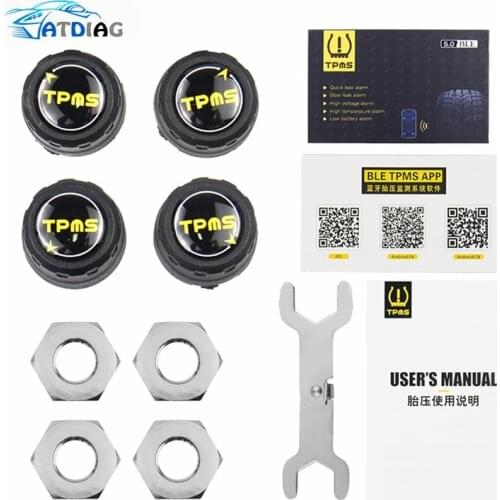 Orignal Car Bluetooth 5.0 TPMS Monitor Alarm System Tire Pressure Sensor For Andriod IOS Waterproof Car Accessories