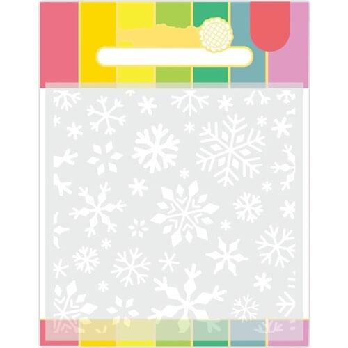 2021 New Christmas Snowflakes Plastic Stencil For Craft Making Scrapbooking Background Card Album No Metal Cutting Dies Stamps