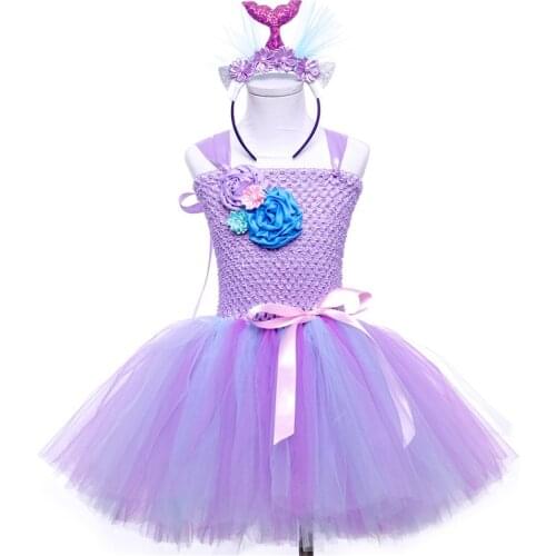 Princess Dresses for Girls Fever Green Floral Mermaid Tutu Dress Winter Halloween Robe Queen Gown Party Baby Girl Costumes