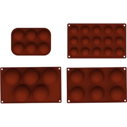 Half Sphere Silicone Molds Bakeware Cake Decorating Pudding Chocolate Fondant Mould Ball Shape Biscuit Tool