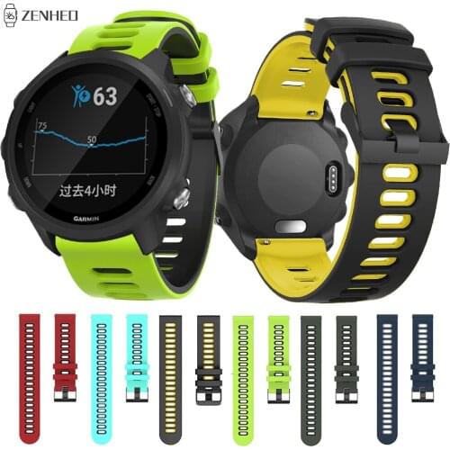 Silicone Watchband for Garmin Forerunner 245/245M 645 Smart Watch Strap for Garmin Vivoactive 3/Vivomove HR Sport Watch Band