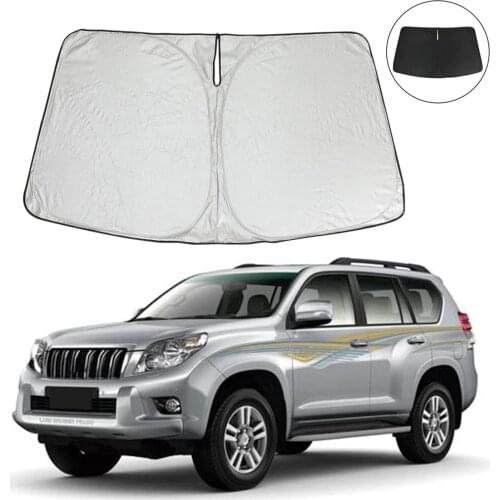 Car Sun Visor Windshield Sunshade Auto Foldable Front Window Sun Shade UV Rays For Toyota Land Cruiser Prado 150 2010- 2019 2020