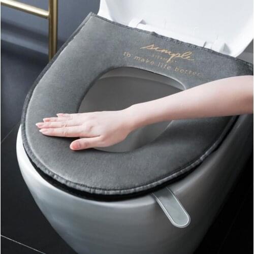 All Shape Toilet Cover Seat Lid Pad Bathroom Protector Closestool Soft Warmer